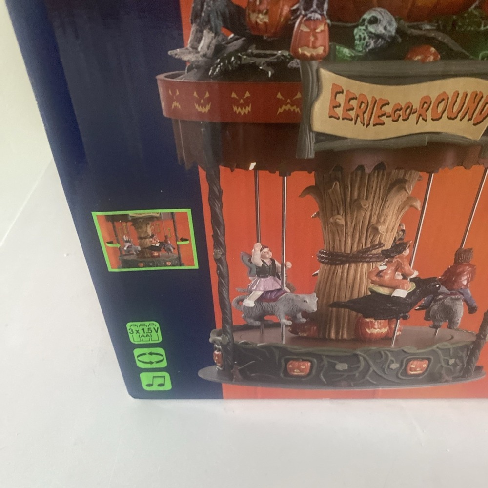 Lemax Spooky Town EERIE GO ROUND Ride Carnival Halloween Animated Lights - Picture 3 of 16